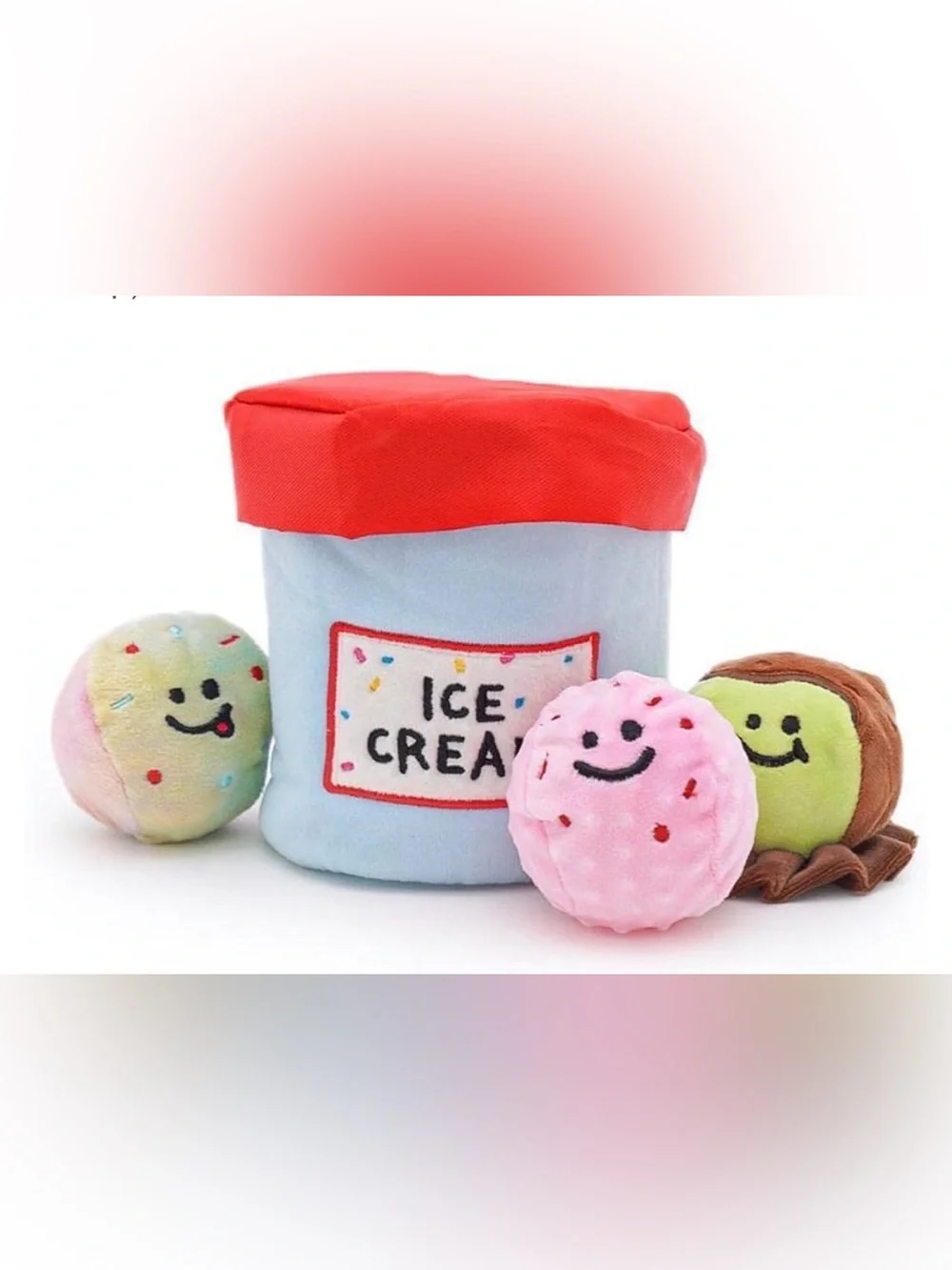 PawfectPals Interactive Ice Cream Plush Dog Toy